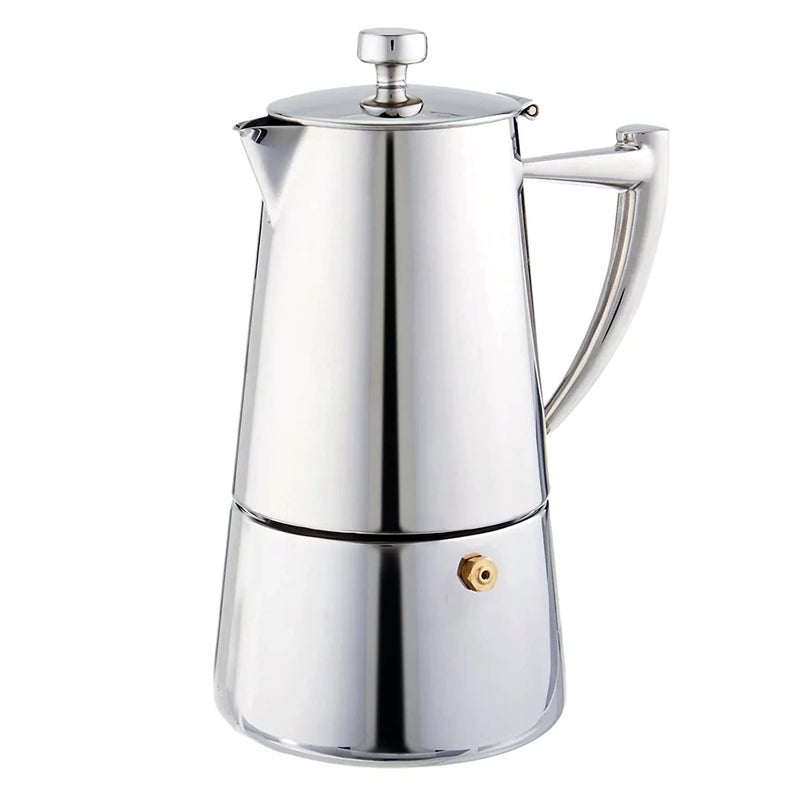 Cuisinox Roma 6-cup Stainless Steel Stovetop Moka Espresso Maker - Image 1